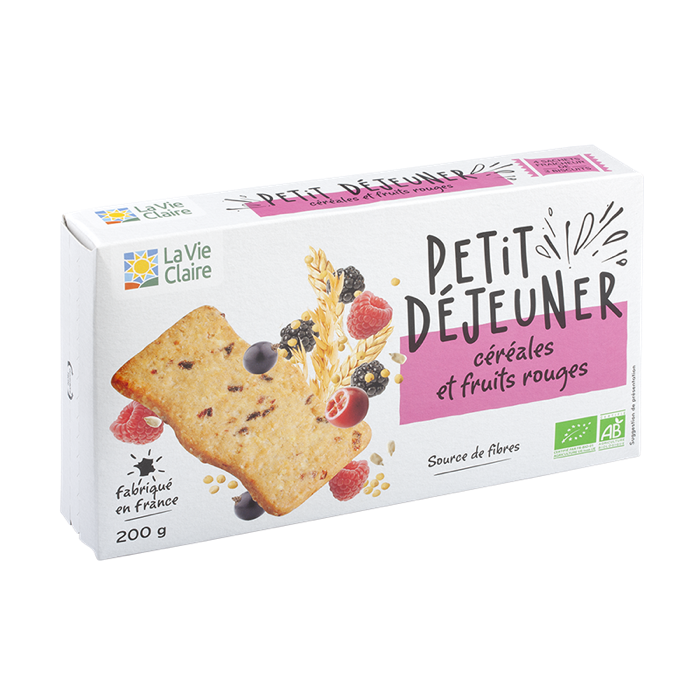 Biscuits p'tit déj céréales et fruits rouges 200g - La Vie Claire